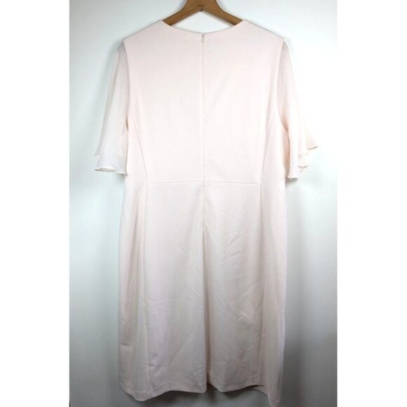Calvin Klein Chiffon Sheath Dress Size 22 22W Cocktail Party Church Career Plus - Picture 2 of 7